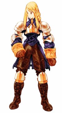 Agrias Oaks, of Final Fantasy Tactics, is a Holy Knight.