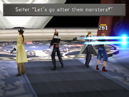 Seifer attacking in Final Fantasy VIII.