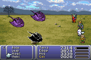 Terra under Berserk in Final Fantasy VI.