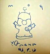 Various Yoshitaka Amano drawings of Mog.