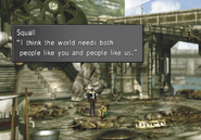 Squalls views on Mayor Dobe from FFVIII Remastered