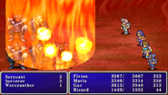 Ultima1 cast on the enemy party in Final Fantasy II (PSP).