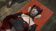 Hisui from FFXIV sleeping