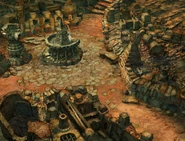 Town square when Mist spreads across the world.