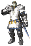 Paladin render for the original Final Fantasy XIV.