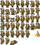 Sprite sheet of Gau (SNES/PSX/GBA).