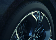 The Regalia's hubcaps have a chocobo talon motif.