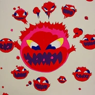 Yoshitaka Amano artwork of the Bomb from the 2008 Deva Loka art exhibition.