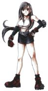 Early artwork of Tifa by Tetsuya Nomura.