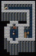 Saronia Castle's broken path to the Saronia Catacombs (NES).