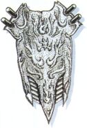 Official art of Flame Shield from Final Fantasy VI.