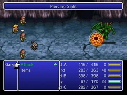 Harley using Piercing Sight in Final Fantasy IV: The After Years (Wii).