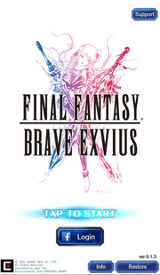 FFBE Title Screen Android