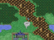 The Wyvern on the world map (PSX).