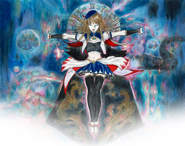 Season Three key art featuring Fina by Yoshitaka Amano from Final Fantasy Brave Exvius.