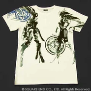 Final Fantasy XIII Shiva in an official t-shirt.