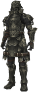 Vossler's fully armored disguise in-game model.