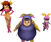 The Magus Sisters' field sprites (DS).