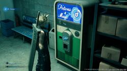 Vending machine in Corkscrew Tunnel from FFVII Remake