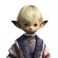 Male Lalafell CG bust; model unused in any cinematic.