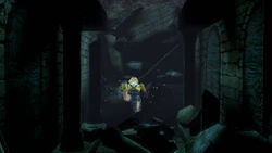 Underwater hallway.