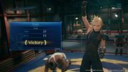 Cloud wins in squats from FFVII Remake