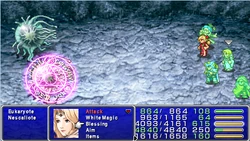 Harley using Piercing Sight in Final Fantasy IV: The After Years (PSP).