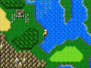 Baron on the world map in Final Fantasy IV: The After Years (Wii).