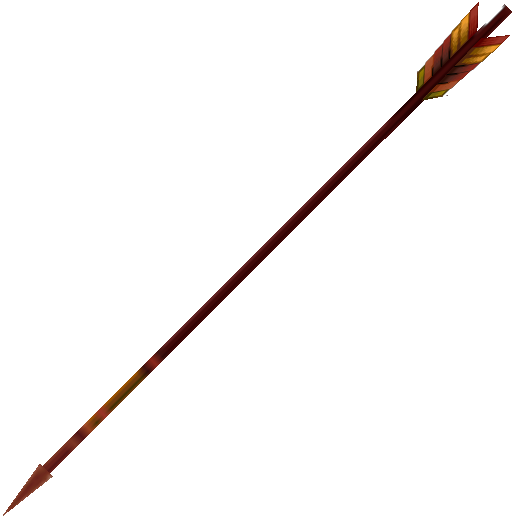 bow and arrow with fire