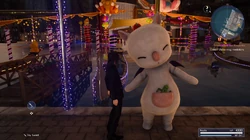Moogle mascot at the Moogle Chocobo Carnival.