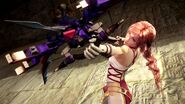 Serah usando sua arma, o Starseeker.