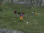 Eiko using an item.