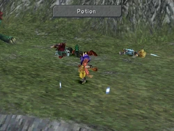 Eiko using an item.