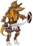 A bangaa Gladiator in Final Fantasy Tactics Advance.