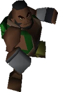 Barret wearing a parachute backpack.