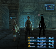 Fran inflicted with Blind in in Final Fantasy XII.