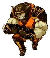 Promotional artwork of the Monk job class by Yuzuki Ikeda.