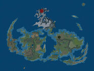 Location of the North Crater on the world map, indicated by crosshair.