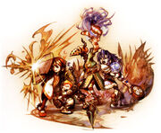 Crystal Chronicles Battle Artwork