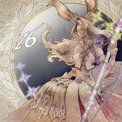 A Viera white mage, by Sari Takahashi.