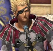 Gippal announcing the merger of the three conflicting factions in Spira.