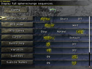 The Config menu (PS2).