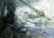 Dark Knight and Paladin Cecil, artwork by Airi Yoshioka.