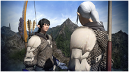 Younger Aymeric and Estinien from Tales from the Dragonsong War: Through Fire and Blood.[2]