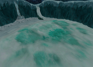 A battle background in Ice Cavern, when fighting Black Waltz 1 and Sealion.