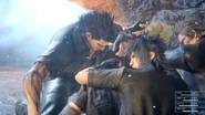 Party-grouching-FFXV.jpg (642 KB) Gladiolus protects the party.