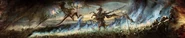 Bahamut versus Odin from FFXVI artwork.png (4.22 MB) Bahamut vs. Odin.