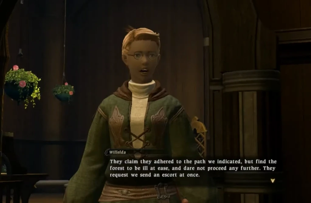 Willelda from FFXIV dialogue