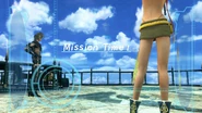 The "Mission Time!" screen (PS3).