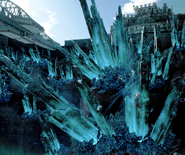 The crystal meteorite in Lestallum in Final Fantasy XV.